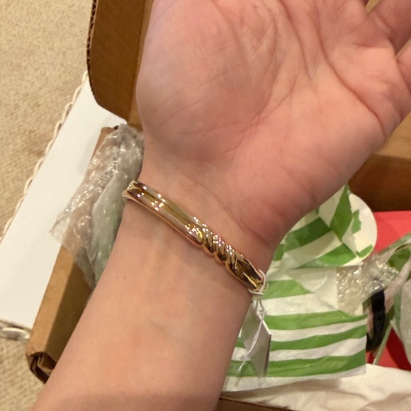 Kate Spade Twisted Gold and Pink Bracelet - Picture 3 of 4
